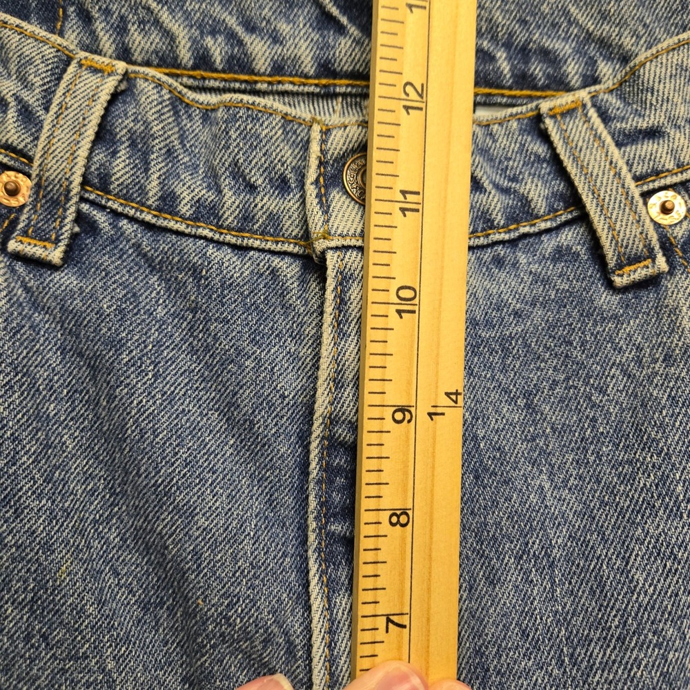 Levi's 512 Slim Fit Straight Leg Vintage 90s Jeans 12 Reg S Blue High Waisted - Picture 10 of 13